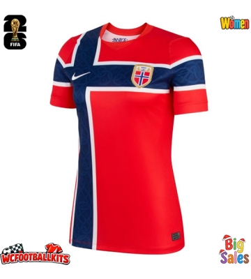 Norway Replica Home Stadium Shirt for Women World Cup 2026 Short Sleeve